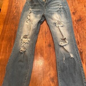 Distressed Blue Jeans for women